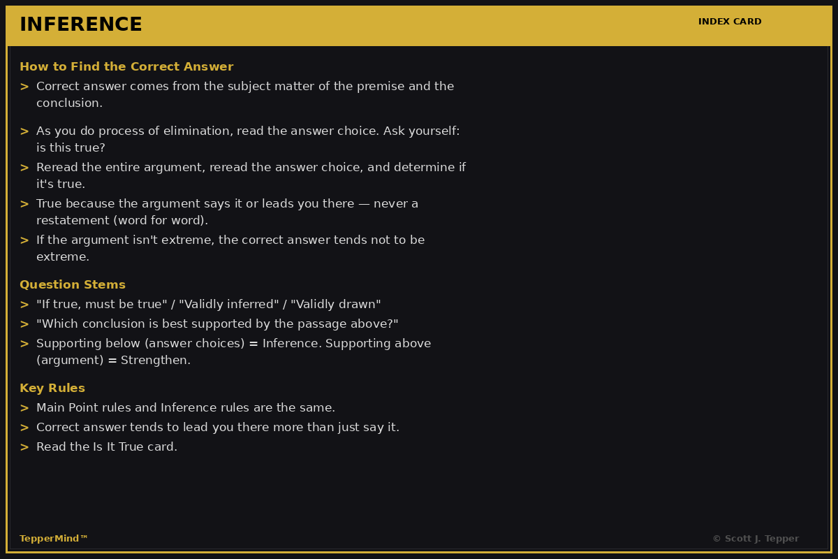 TepperMind Inference Rule Card