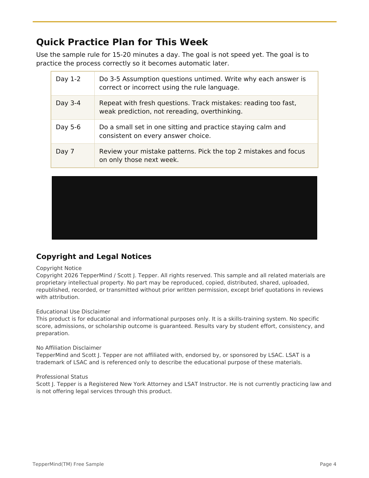 TepperMind workbook sample page